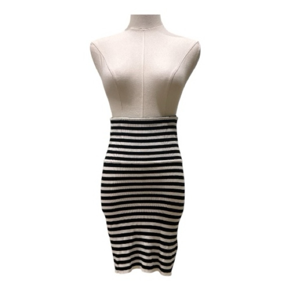NWT Blush Black and White Striped Pencil Skirt - size medium